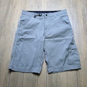 PrAna Cargo Shorts Mens Sz M 34 Stretch Standard Fit Outdoor Minimalist Hiking